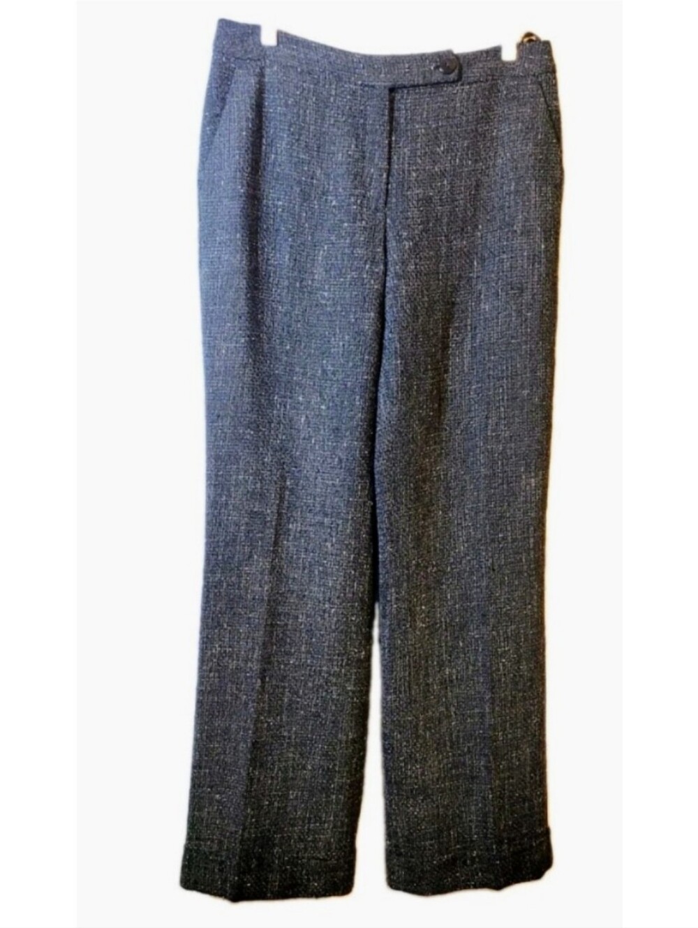 Jones New York Women’s Trousers Black Freckled Dress Pants Size 8 Straight Leg